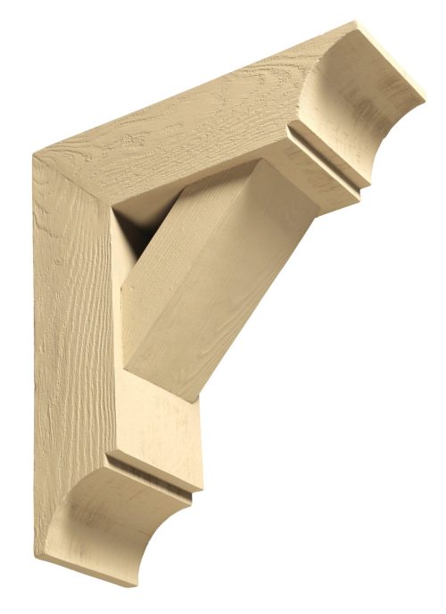 Fypon Wood Grain Decorative Bracket – 14" Projection x 16" Height x 5-1/2" Width