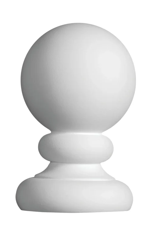 Fypon Smooth Full-Round Finial Ball – 3 1/4" Diameter