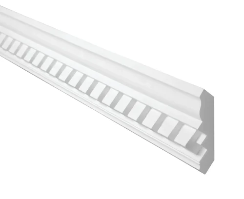 Fypon Smooth Crown Moulding – 3-3/8" x 4" x 10 ft Decorative Ceiling Trim