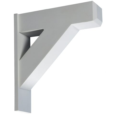 Alternative view of Fypon Decorative Bracket – 16" H × 4½" W × 14" Projection