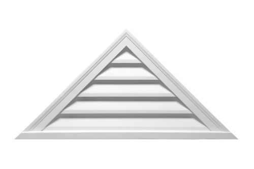 Fypon Decorative Triangle Louver – Brickmould Style – 64" W x 26-1/2" H – 10/12 Pitch