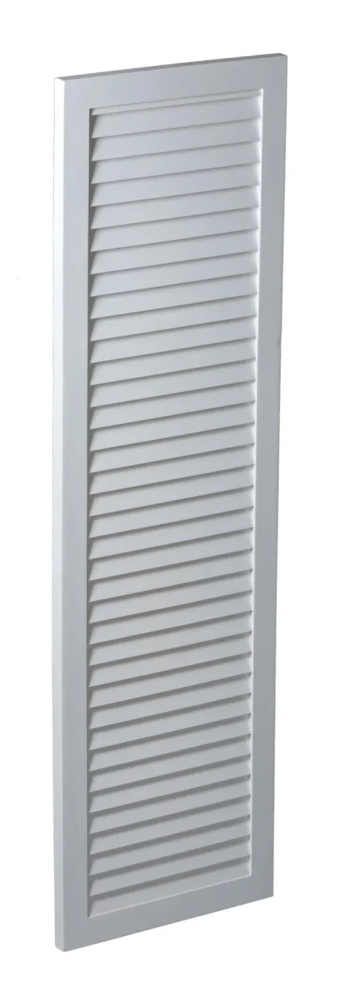 Fypon 16" Width x 54" Height Smooth Louvered Shutter – No Center Rail