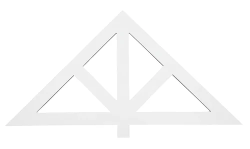 Fypon Flat Gable Pediment 66" Width x 33" Height x 1" Pitch – Smooth Finish