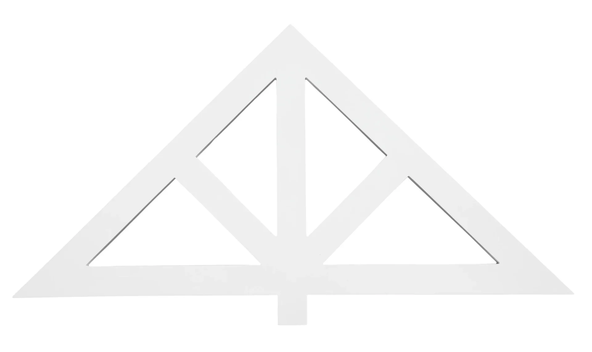 Fypon Flat Gable Pediment 66" Width x 33" Height x 1" Pitch – Smooth Finish