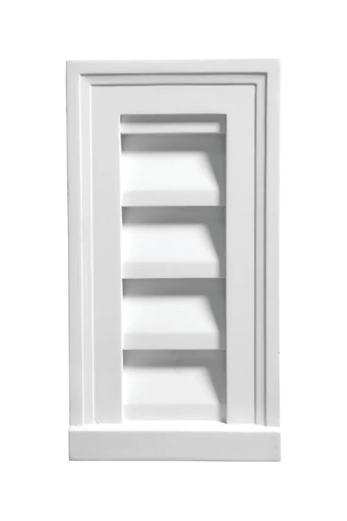 Fypon 8" W x 15" H Functional Vertical Louver – Brickmould Style