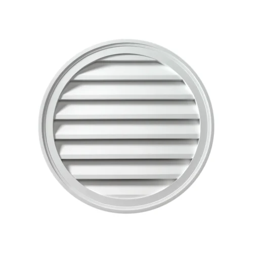 Fypon Functional Round Louver with Brickmould – 42" Diameter