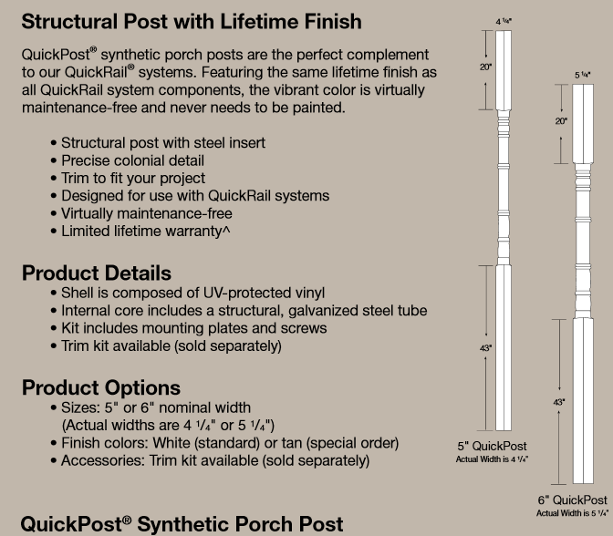 structural porch posts